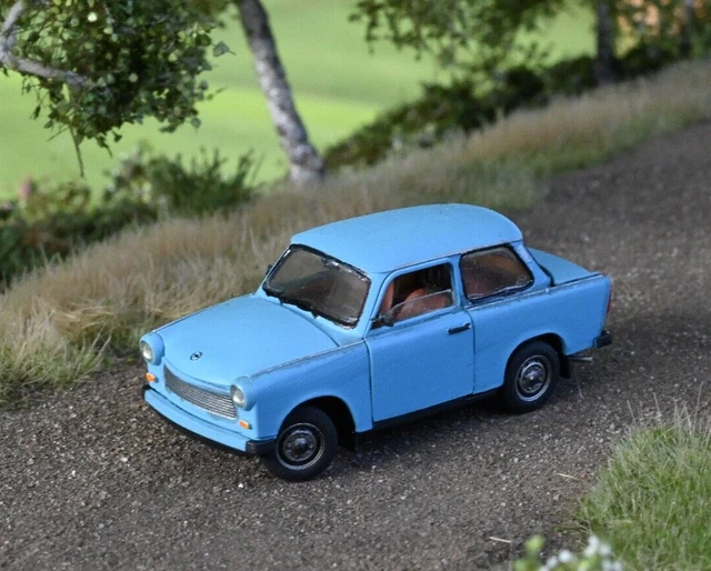Miniblings Trabi auto Trabant Trabant orecchini gancio DDR Modello 1: 160 blu - Gioielli fatto a mano placcati argento I Orecchini