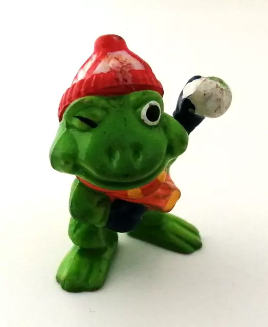 Figurine Kinder série grenouille vintage Férrero 1993 boule de neige +/- 3.5 cm