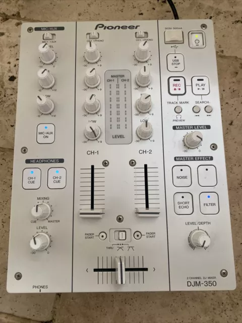 Pioneer DJM-350 pro Dj 2 Channel Mixer Limited Edition WHITE Good Condition