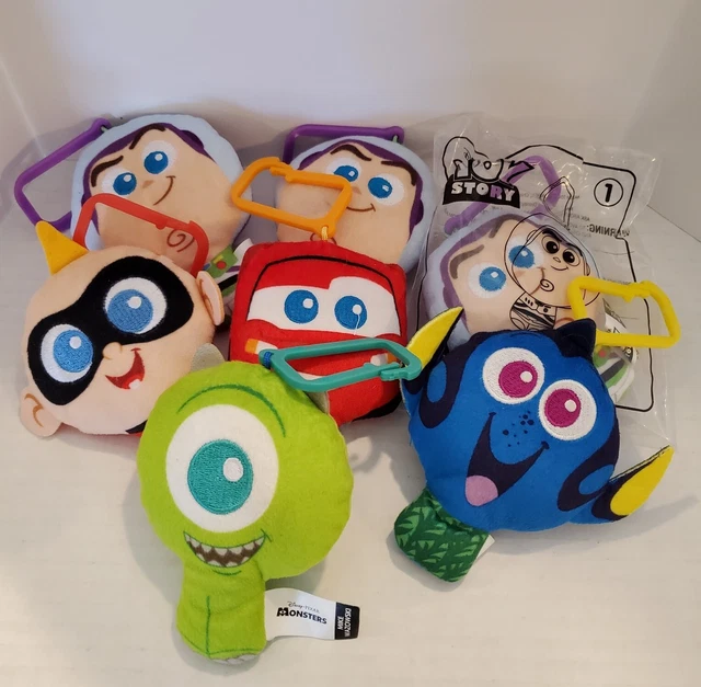 MCDONALDS DISNEY PIXAR Happy Meal Keychain Plush Lot 7 Dori JackJack