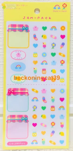 LAST GAIA Jam Pack Colorful Diary Sticker Sweets Flower Ghost Rainbow MADE JAPAN