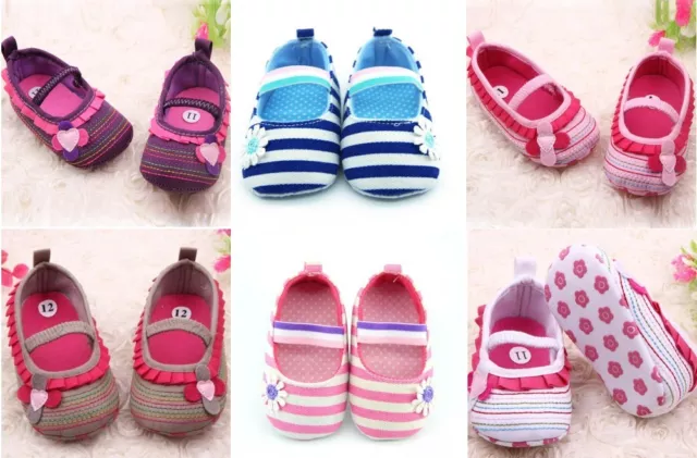 HOT Infant Newborn Baby Girls Princess Non-Slip Flower Shoes Toddler