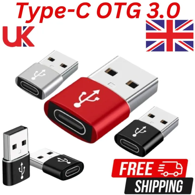 USB To TYPE C 3.0 A Male Adapter Converter OTG For iPhone 11 12 13 14 Samsung UK
