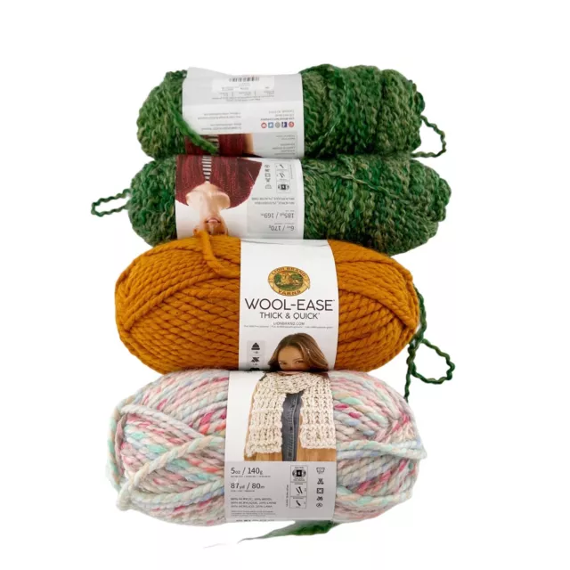 Lion Brand Re-Up Yarn 2.5oz - White Lot of 6 - Clearance/Liquidation!