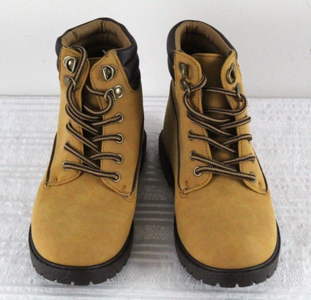 Fabkids Lumber Boots Size 1 Color Bone Brown NWOB