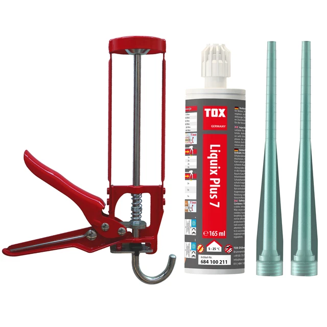 Set malta composita TOX Liquix Combi malta iniettabile 165 ml pistola miscelatore statico