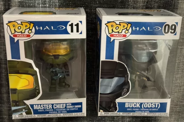 FUNKO POP HALO Master Chief with Energy Sword #11 Plus Buck (ODST) Lot ...