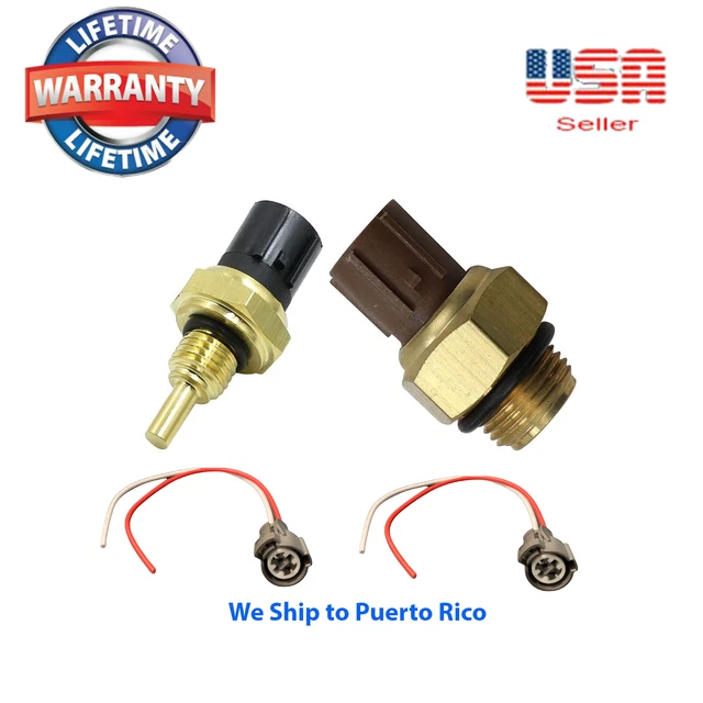 COOLANT FAN SWITCH & Coolant Temperature Sensor+CONNECTORS FitAcura