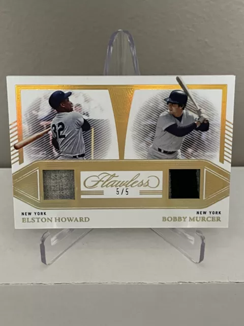 2023 Flawless Baseball Elston Howard/Bobby Murcer Dual Legends Materials /5 Gold