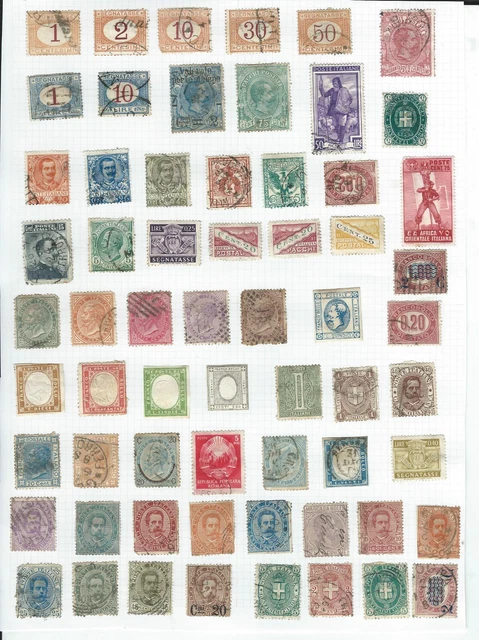 Italy - Decent Early Unchecked Lot On Album Page