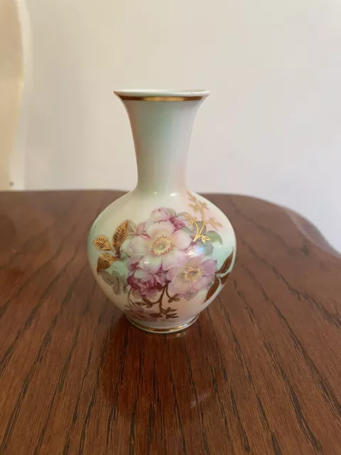 Schumann Arzberg Bavaria Germany Wild Rose 4" Vase  Vintage