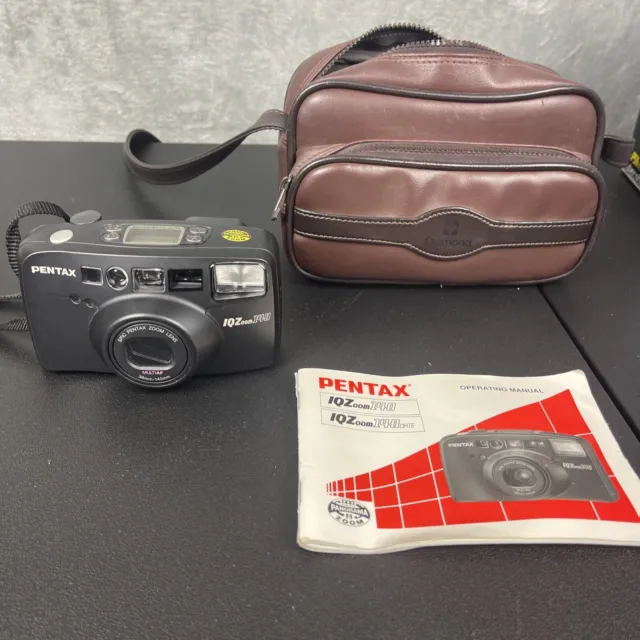 Pentax IQZoom 140M 35mm Point & Shoot Film Camera MADE IN JAPAN! W/case