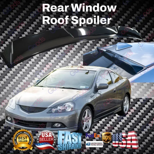 Fit for Acura RSX 2002-2006 V Style Glossy Black Rear Window Roof Spoiler Visor