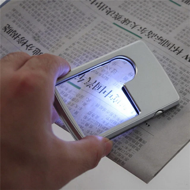 1pc 6X handheld pocket magnifier magnifier loupe magnifying glasses with ledJ_I4
