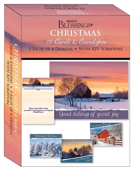Card-Boxed-Shared Blessings-Christmas-Assorted/Winter Barn Christmas (Box Of 12)