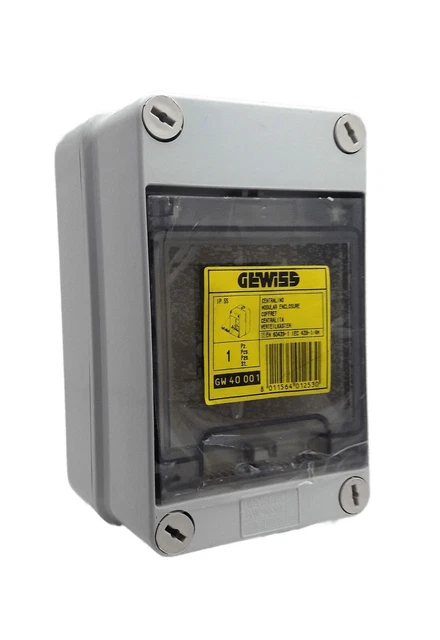 Centralino Gewiss Stagno Da Parete 4 Moduli Ip55 Con Porta Fume'  Cod. Gw40001