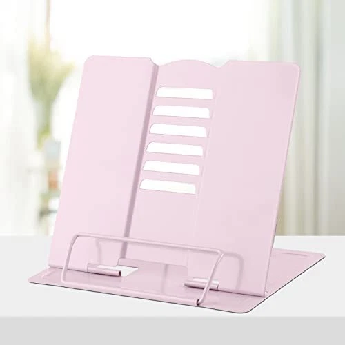 Book Stand Metal Desk Book Holder, Book Holders for Reading Hands Free...