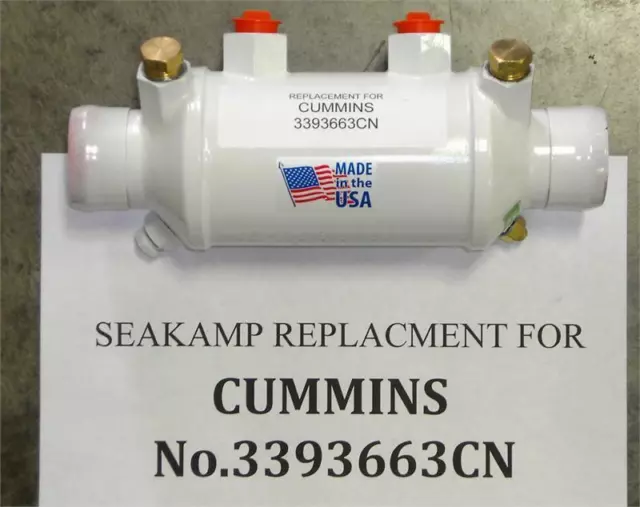 NEW Seakamp Cummins 3393663 Marine Transmission Oil Cooler Diesel Copper-Nickel