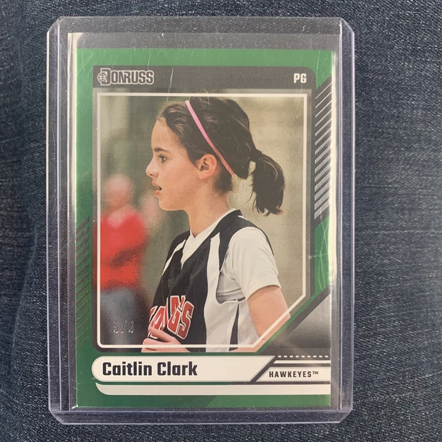 2024 PANINI CAITLIN Clark Collection #17 Caitlin Clark Donruss Green 5/ ...