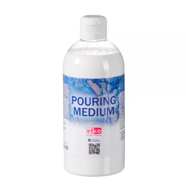 Médium pour peinture pouring, transparent, bouteille 500 ml