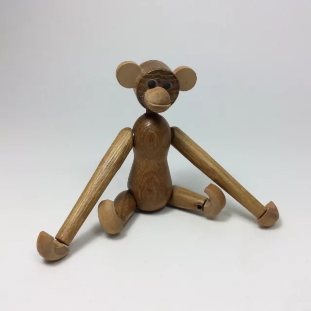 Arne Basse Holz Figur Affe vintage Mid Century Danish Modern Teak Bojesen Ära