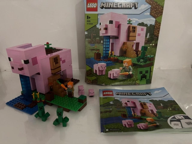LEGO MINECRAFT THE Pig House 21170 Building Kit with Box & Instructions ...
