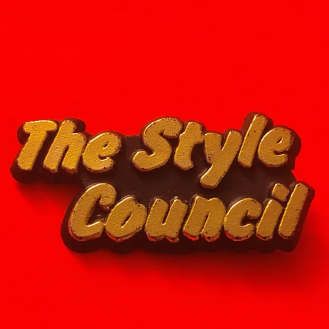 The STYLE COUNCIL band Pin Vintage 80s New Wave Pinback Button Badge VTG 1980s