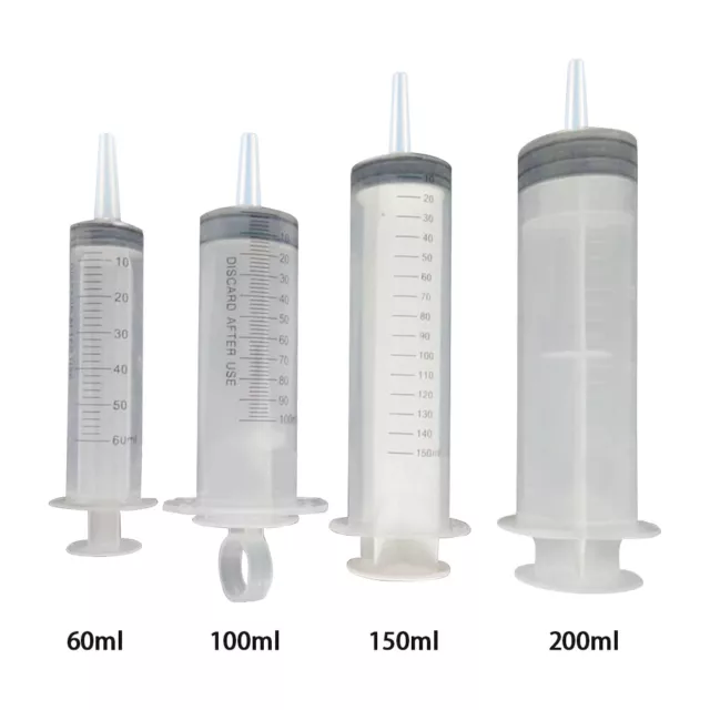 20-300ml Disposable Measuring Syringe Plastic Syringe Transparent Large Capacity