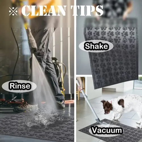 Delxo Doormat 24''x36''Absorbs Mud Magic Doormat No Odor Durable