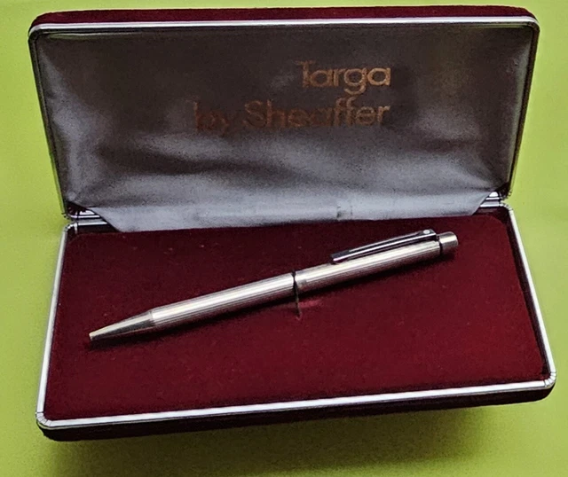 Stylo Roller Sheaffer Targa En Argent Massif 925 - Finition Lignée - Occasion
