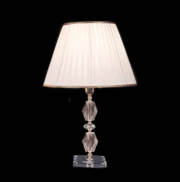 Lampe Grand Classique en Cristal Transparent Or A 1 Lumière CL089