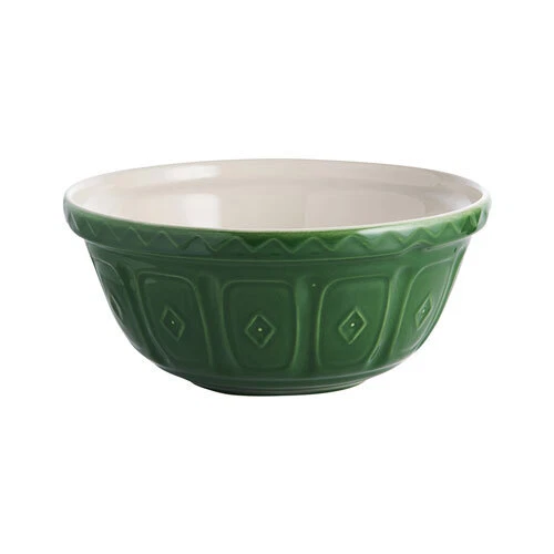 Tazón mezclador de colores GREEN Mason Cash clásico barro 29 cm 4 litros de capacidad