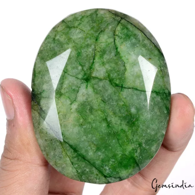 980 Cts Natural Brazilian Green Emerald Oval Faceted Huge Size Loose Gemstone