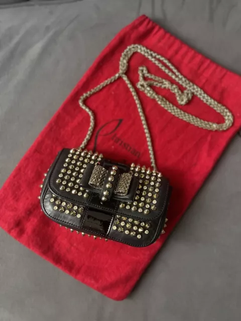 Christian Louboutin Sweet Charity Crossbody Bag Spiked Leather Small