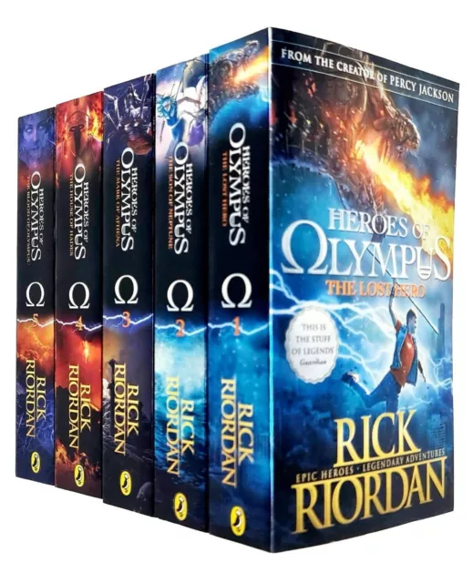 The Heroes of Olympus by Rick Riordan The Complete 5 Books Collection  Set...
