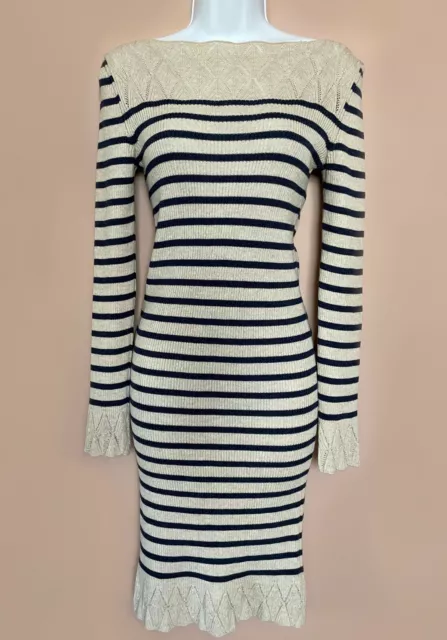 ROBE MARINI RE PR S du corps en laine Jean Paul Gaultier M 38