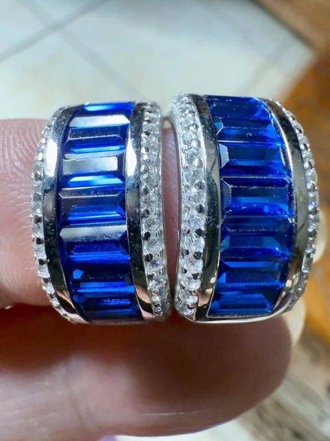 Craslymo Orecchini A Cerchio In Argento 925 Con Zirconi - 10 Mm Di Diametro, Ipoallergenici, Per Donna E Uomo, Regalo In Sacchetto Velluto - 2