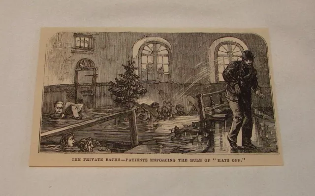 1879 Revista Grabado ~ Private Baños, Sombreros Apagado! Suiza