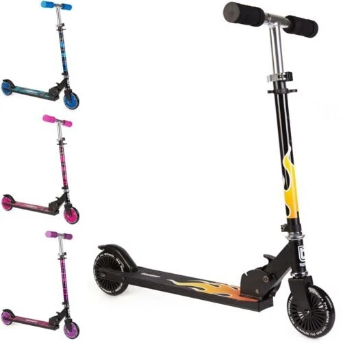 Trottinette 3 roues enfants Mini Micro Deluxe Bleu Marine pliable LED