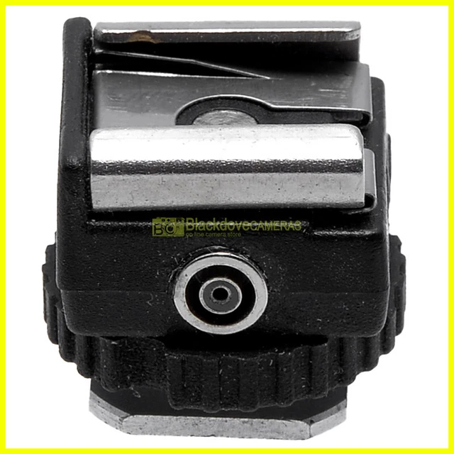 Slitta flash multipresa PC sincro e contatto caldo con innesto treppiedi.