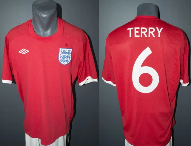 Click Red Cup ENGLAND TERRY JERSEY 2010 World Cup Football Mens Umbro Away Red Shirt ...