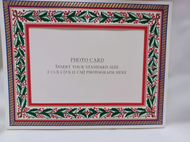 Tiffany & Co 2 Photo Holiday Frame Cards Seasons Greetings Christmas Rare HTF