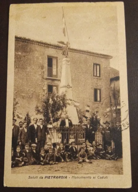 1920 Pietraroia (Benevento) monumento ai caduti - costumi popolari
