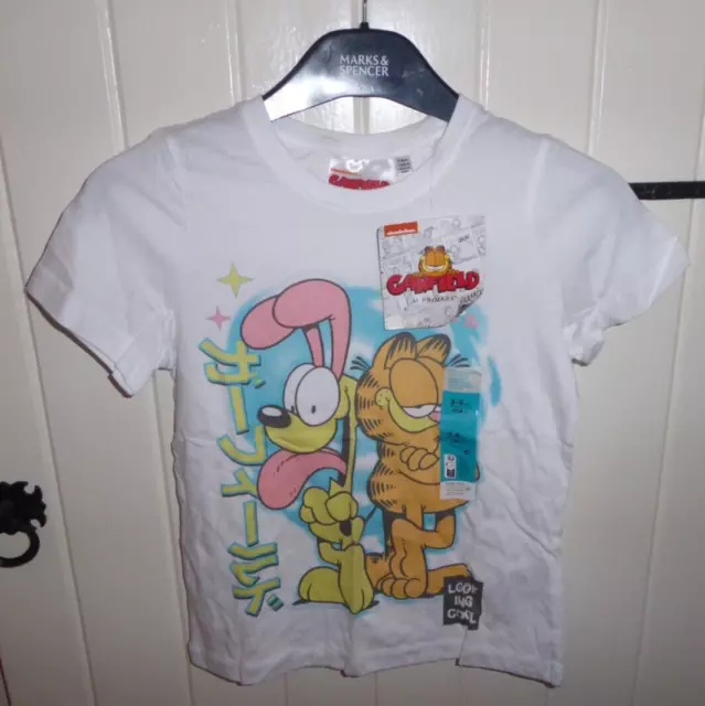 Primark CHILDS GARFIELD 8/9 YEARS T SHIRT BNWT Chest Pit 30 Inches HEIGHT 134 cm