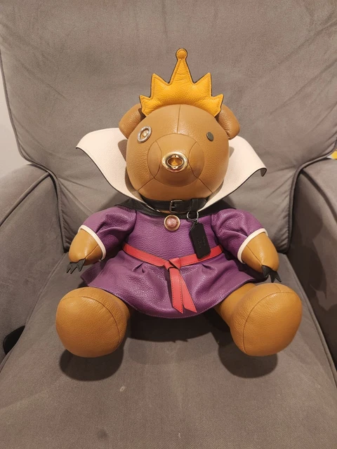 New Coach x Disney Villains Evil Queen Collectible Bear Plush Leather