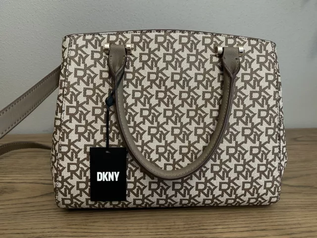 DKNY SIGNATURE GRAFFITI PAIGE MD SATCHEL SHOULDER HANDBAG NWT MSRP $228