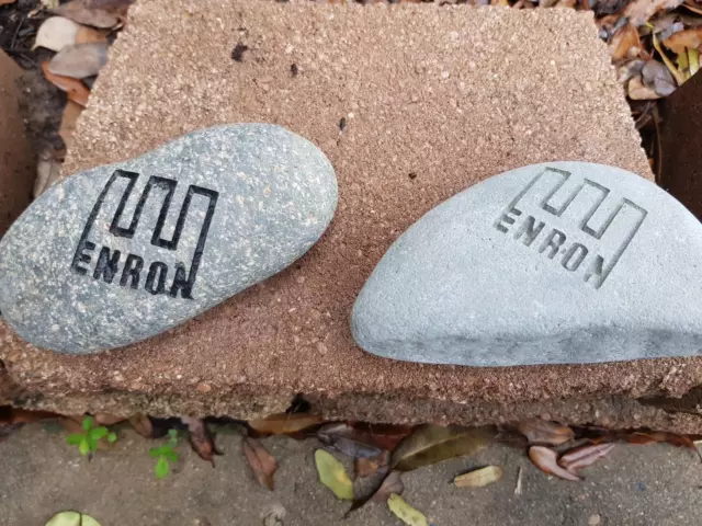 RARE ENRON Engraved Rocks - Integrity, Respect, Communication