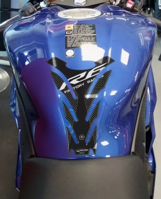 Sticker Set Im Gel 3D Carbon-Look Kompatibel für Yamaha Motorräder YZF R6 2