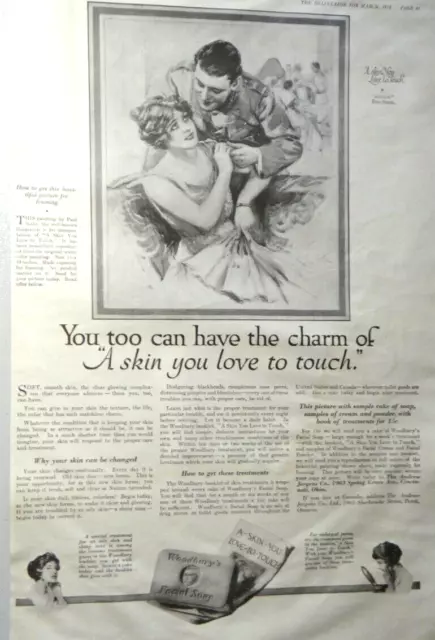 1918 Woodbury's Facial Soap Full Page Magazine Print Ad vintage ephemera scarce