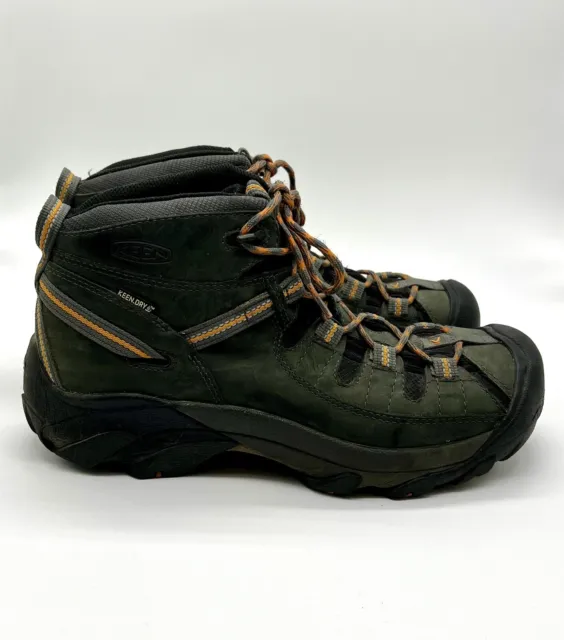 Keen Targhee Mid Mens Size 8.5 Waterproof Hiking Boots Olive Black